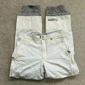 Burton Snowboarding Snow Ski Pants Women’s Size Medium White Adjustable Waist